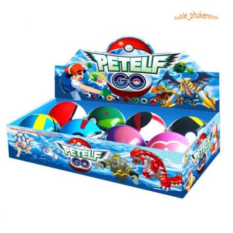 Hộp 8 Bóng Quả Cầu Pokemon Pikachu - Đồ Chơi Giáo Dục Cho Trẻ Em, Phát Triển Trí Tưởng Tượng và Kỹ Năng Xã Hội.