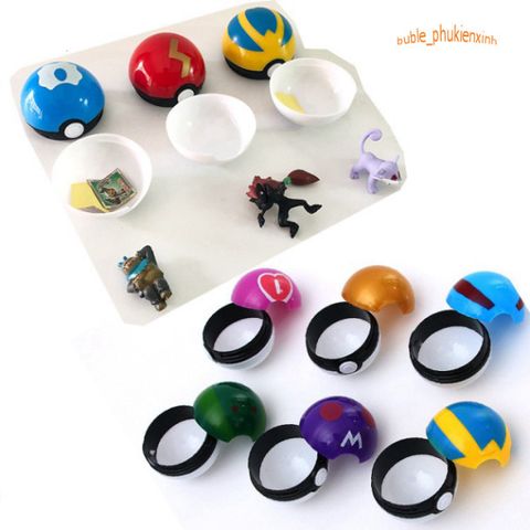 Hộp 8 Bóng Quả Cầu Pokemon Pikachu - Đồ Chơi Giáo Dục Cho Trẻ Em, Phát Triển Trí Tưởng Tượng và Kỹ Năng Xã Hội.