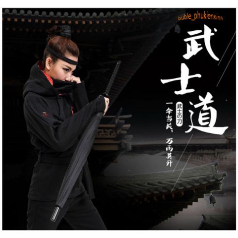 Ô Che Nắng Kiếm Khách Katana - 24 Lá Chống Lật Đa Năng, Tiện Lợi Cho Mùa Hè Và Mưa, Kèm Túi Vải Đựng Cao Cấp