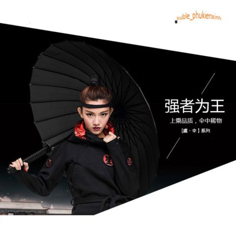 Ô Che Nắng Kiếm Khách Katana - 24 Lá Chống Lật Đa Năng, Tiện Lợi Cho Mùa Hè Và Mưa, Kèm Túi Vải Đựng Cao Cấp