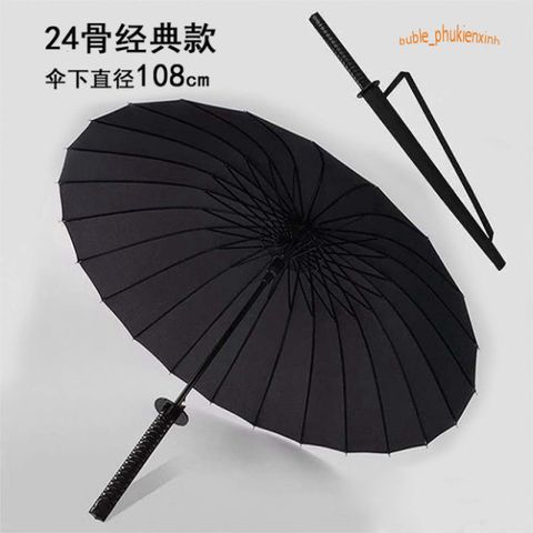 Ô Che Nắng Kiếm Khách Katana - 24 Lá Chống Lật Đa Năng, Tiện Lợi Cho Mùa Hè Và Mưa, Kèm Túi Vải Đựng Cao Cấp