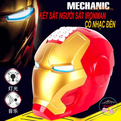 Két Đựng Tiền Mini Thông Minh Hình Iron Man Siêu Anh Hùng - An Toàn, Độc Đáo & Thú Vị Cho Trẻ Em Học Quản Lý Tài Chính
