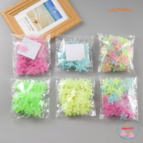 Combo 100 Sao Dạ Quang Tường - Phụ Kiện Trang Trí Phát Sáng Đêm - Dán Gắn Nhiều Bề Mặt, Trang Trí Độc Đáo Cho Không Gian Sống
