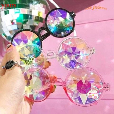 Kính Vạn Hoa Thời Trang Độc Đáo - Kính Ảo Giác Màu Cầu Vồng Cho Nam Nữ, Phụ Kiện Tiệc Tùng, Đám Cưới, Lễ Hội