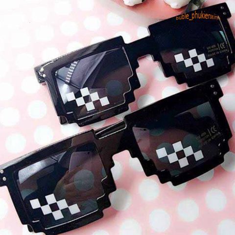 Mắt Kính Pixelated Thug Life - Kính Thời Trang Mosaic Dành Cho Nam Nữ - Phong Cách Hip Hop Ấn Tượng Với Ống Kính UV400 Bảo Vệ Mắt