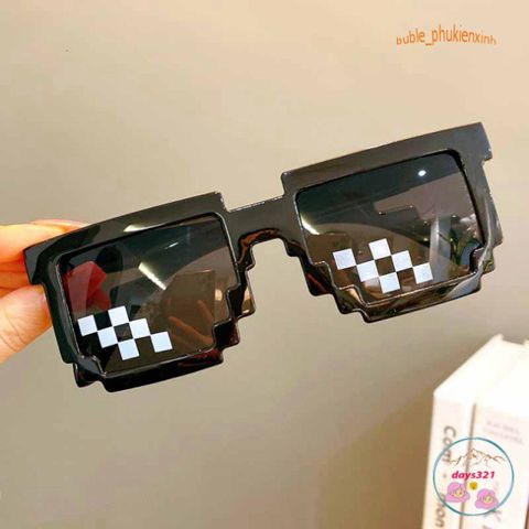 Mắt Kính Pixelated Thug Life - Kính Thời Trang Mosaic Dành Cho Nam Nữ - Phong Cách Hip Hop Ấn Tượng Với Ống Kính UV400 Bảo Vệ Mắt