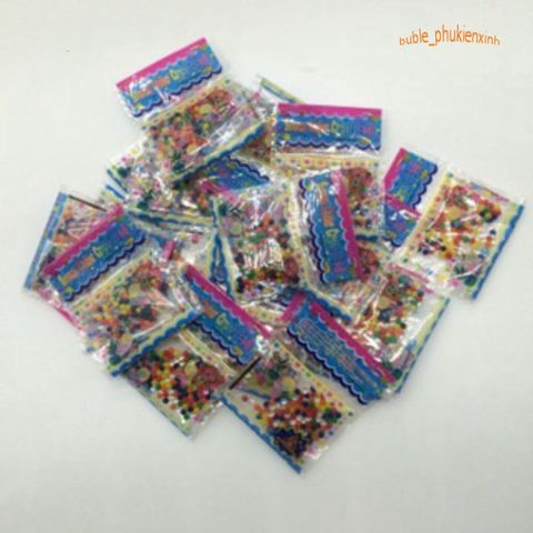 Bộ 5 Túi Hạt Tinh Thể 100 Hạt - Hạt Nở Slime Trồng Cây Không Đất, Trang Trí Lọ Hoa Đẹp Mắt Với Màu Sắc Rực Rỡ