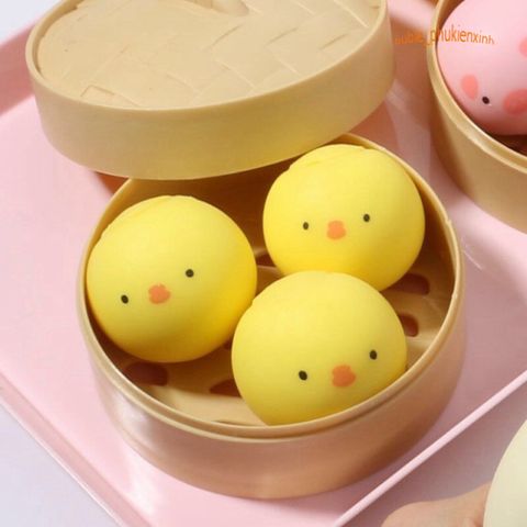 Đồ Chơi Squishy Đàn Hồi Hình Bánh Bao Ngộ Nghĩnh - Giúp Giảm Căng Thẳng Cho Trẻ Nhỏ, An Toàn Và Đầy Màu Sắc