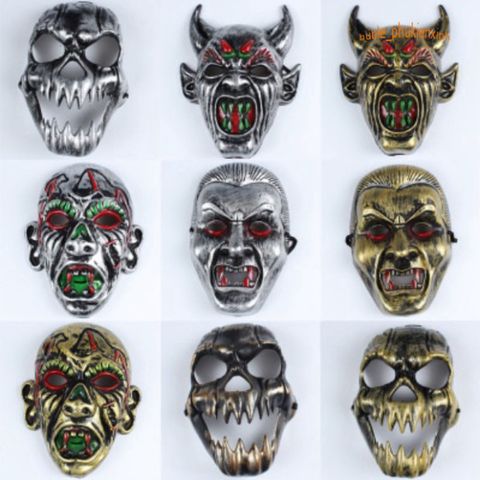 Mặt Nạ Đầu Lâu Bạc – Phụ Kiện Halloween và Trung Thu – Độc Đáo cho Lễ Hội Cosplay và Tiệc Tùng
