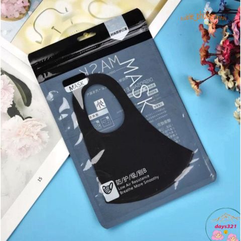 Khẩu Trang Vải Kháng Khuẩn Đen - Thiết Kế Thoáng Khí, Đơn Giản, Dành Cho Nam Nữ, Bảo Vệ Tia UV, Tái Sử Dụng Việt Nam