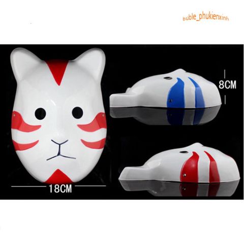 Mặt Nạ Anbu Naruto - Độc Đáo Cho Cosplay, Halloween, Quà Tặng Fan Anime - Chất Liệu Nhựa Cao Cấp, Kích Thước 26x18cm