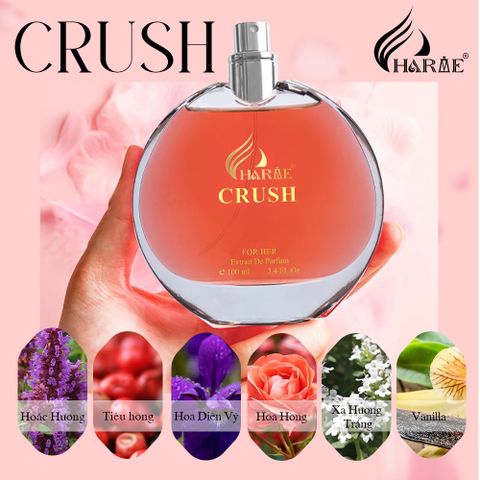 Nước hoa nữ Charme CRUSH 100ML - Hương Hoa Cỏ Chypre, Trẻ Trung, Hiện Đại, Lưu Hương Lâu, Quà Tặng Thời Trang