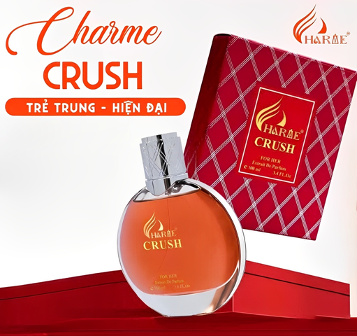 Nước hoa nữ Charme CRUSH 100ML - Hương Hoa Cỏ Chypre, Trẻ Trung, Hiện Đại, Lưu Hương Lâu, Quà Tặng Thời Trang