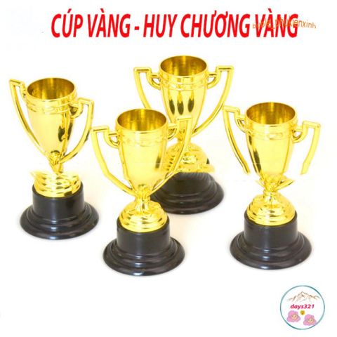 Cúp Vàng Thể Thao Bóng Đá Nhựa Dành Cho Trẻ Em - Giải Thưởng Thú Vị Cho Cuộc Thi Thể Thao và Đồ Chơi Phát Triển Kỹ Năng