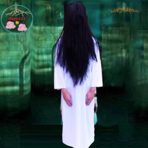 Trang phục cosplay Con Ma Tóc Đen Dài Màu Đỏ - Khung cảnh Halloween, Hóa trang sáng tạo và Giải trí cho Video Kiếm Tiền