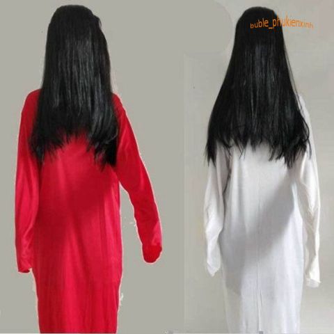 Trang phục cosplay Con Ma Tóc Đen Dài Màu Đỏ - Khung cảnh Halloween, Hóa trang sáng tạo và Giải trí cho Video Kiếm Tiền