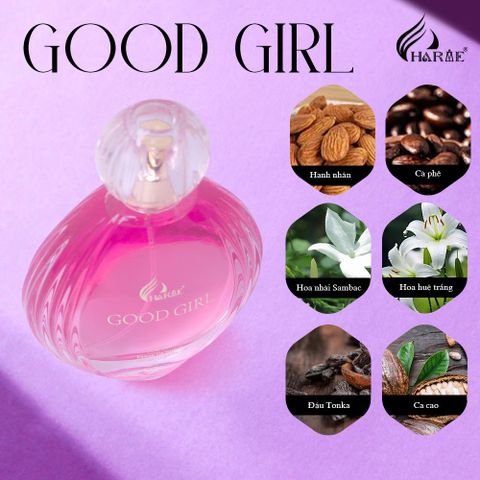 Nước hoa nữ Charme Good Girl 100ML - Hương Ngọt Ngào, Quyến Rũ Từ Hạnh Nhân và Hoa Nhài - Quà Tặng Sang Trọng cho Phái Nữ