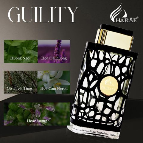 Nước Hoa Nam Charme Guility 100ML - Hương Gỗ Thơm Sang Trọng, Cuốn Hút, Dành Cho Phái Mạnh Tự Tin Khám Phá