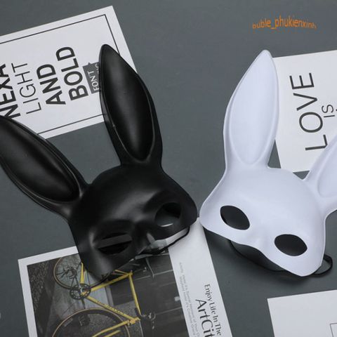 Mặt Nạ Thỏ BUNNY Tai Dài - Phụ Kiện Hóa Trang Quyến Rũ Cho Tiệc Halloween, Trung Thu và Lễ Hội