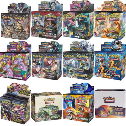Hộp 324 Thẻ Bài Pokémon TCG XGOX - Bộ Sưu Tập 36 Túi Nhỏ Đầy Đủ Dành Cho Người Chơi Yêu Thích Thẻ Bài Pokémon