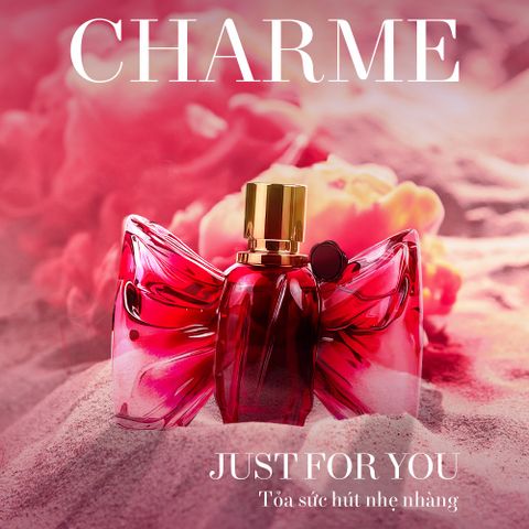 Nước Hoa Nữ Charme Just For You 30ml - Hương Floral Fruity Ngọt Ngào, Quyến Rũ, Độ Lưu Hương Lâu, Quà Tặng Đặc Biệt Cho Phái Đẹp