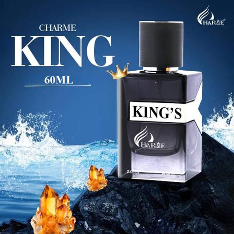 Nước Hoa Nam Charme KING's 60ML/100ML - Sang Trọng, Nam Tính, Hương Gỗ Quyến Rũ, Lưu Hương Lâu Dài, Tỏa Hương Mạnh Mẽ
