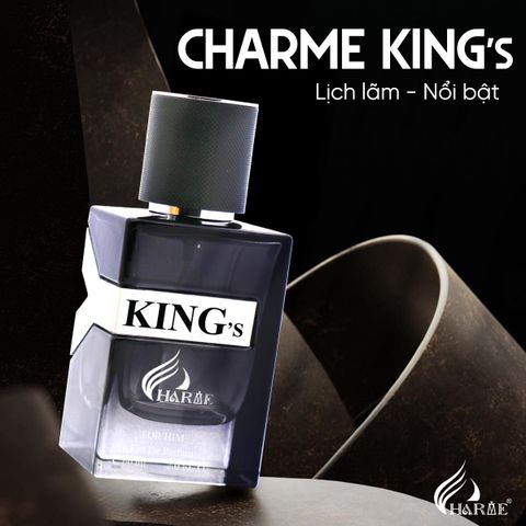 Nước Hoa Nam Charme KING's 60ML/100ML - Sang Trọng, Nam Tính, Hương Gỗ Quyến Rũ, Lưu Hương Lâu Dài, Tỏa Hương Mạnh Mẽ
