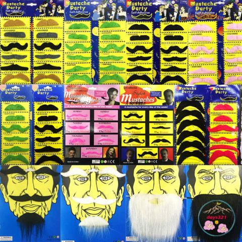 Bộ Râu Quai Nón Giả Trung Đông - Trang Phục Hóa Trang Halloween Nam Giới, Dày Ria Mép Độc Đáo, Phụ Kiện Tiệc Chơi Thú Vị