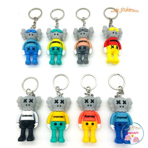Móc Khóa KAWS Cute Bằng Cao Su Silicon Dẻo - Phụ Kiện Thời Trang Street Style Độc Đáo Treo Balo, Túi Xách, Xe Hơi