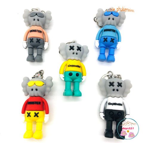 Móc Khóa KAWS Cute Bằng Cao Su Silicon Dẻo - Phụ Kiện Thời Trang Street Style Độc Đáo Treo Balo, Túi Xách, Xe Hơi