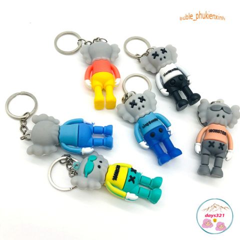Móc Khóa KAWS Cute Bằng Cao Su Silicon Dẻo - Phụ Kiện Thời Trang Street Style Độc Đáo Treo Balo, Túi Xách, Xe Hơi