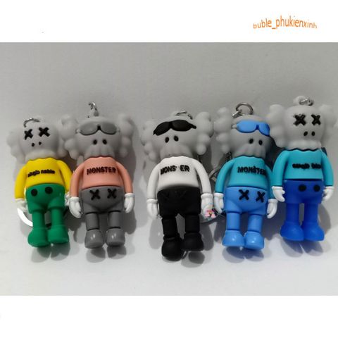 Móc Khóa KAWS Cute Bằng Cao Su Silicon Dẻo - Phụ Kiện Thời Trang Street Style Độc Đáo Treo Balo, Túi Xách, Xe Hơi