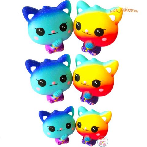 SquiShy TO - Sóc Nhí Ôm Kem Galaxy Đáng Yêu, Đồ Chơi Squishy Mềm Mại Cho Trẻ Em - Phụ Kiện Trang Trí Không Gian Sống
