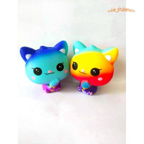 SquiShy TO - Sóc Nhí Ôm Kem Galaxy Đáng Yêu, Đồ Chơi Squishy Mềm Mại Cho Trẻ Em - Phụ Kiện Trang Trí Không Gian Sống