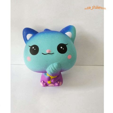 SquiShy TO - Sóc Nhí Ôm Kem Galaxy Đáng Yêu, Đồ Chơi Squishy Mềm Mại Cho Trẻ Em - Phụ Kiện Trang Trí Không Gian Sống