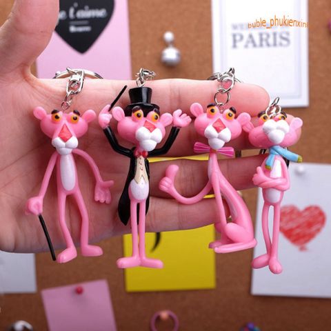 Móc Khóa Hình Pink Panther Dễ Thương - Trang Trí Phụ Kiện Thời Trang, Quà Tặng Đáng Yêu Cho Ngày Trẻ Em và Sinh Nhật