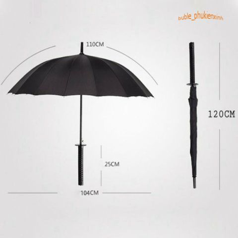 Ô Dù Samurai Katana Đen - Thiết Kế Kiếm Nhật Sang Trọng, Phụ Kiện Thời Trang Chống Nắng Mưa Chất Lượng Cao