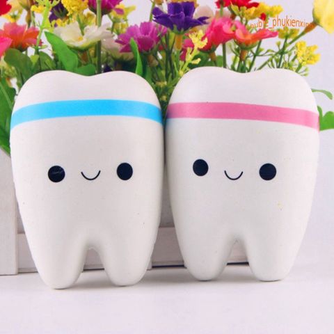 Squishy Jumbo Hình Cái Răng - Đồ Chơi Xốp Giảm Stress Dễ Thương Cho Trẻ Em, An Toàn, Đàn Hồi, Quà Tặng Tuyệt Vời