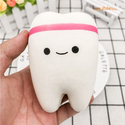Squishy Jumbo Hình Cái Răng - Đồ Chơi Xốp Giảm Stress Dễ Thương Cho Trẻ Em, An Toàn, Đàn Hồi, Quà Tặng Tuyệt Vời