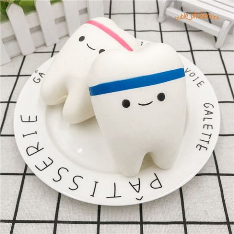Squishy Jumbo Hình Cái Răng - Đồ Chơi Xốp Giảm Stress Dễ Thương Cho Trẻ Em, An Toàn, Đàn Hồi, Quà Tặng Tuyệt Vời