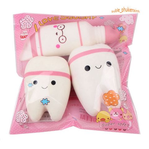Squishy Jumbo Hình Cái Răng - Đồ Chơi Xốp Giảm Stress Dễ Thương Cho Trẻ Em, An Toàn, Đàn Hồi, Quà Tặng Tuyệt Vời