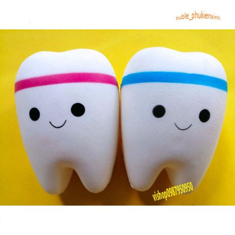 Squishy Jumbo Hình Cái Răng - Đồ Chơi Xốp Giảm Stress Dễ Thương Cho Trẻ Em, An Toàn, Đàn Hồi, Quà Tặng Tuyệt Vời