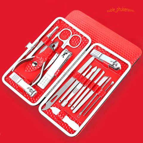 Bộ Dụng Cụ Làm Nail 12 Món Thép Không Gỉ - Bộ Cắt Móng Tay Chuyên Nghiệp Sang Trọng - Quà Tặng Tuyệt Vời Cho Phái Đẹp