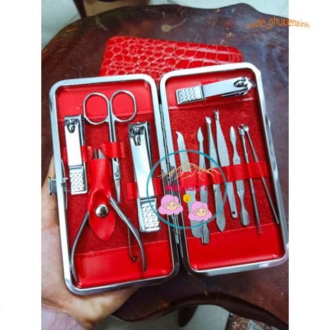 Bộ Dụng Cụ Làm Nail 12 Món Thép Không Gỉ - Bộ Cắt Móng Tay Chuyên Nghiệp Sang Trọng - Quà Tặng Tuyệt Vời Cho Phái Đẹp