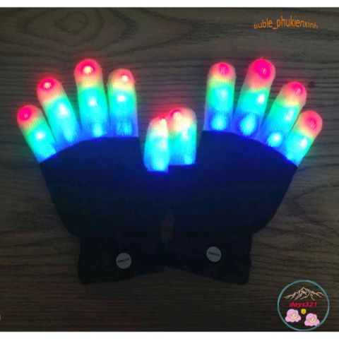 Găng tay LED 7 Chế Độ - Phụ Kiện Thời Trang Phát Sáng cho Tiệc Tùng và Sự Kiện - Giao Lưu Sôi Động Trong Bóng Tối