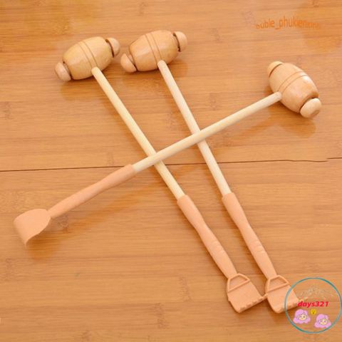 Gậy Đấm Lưng Massage Gỗ - Dụng Cụ Thư Giãn Đa Năng, Giúp Gãi Ngứa, Chăm Sóc Sức Khỏe Tại Nhà, Tay Cầm Chắc Chắn