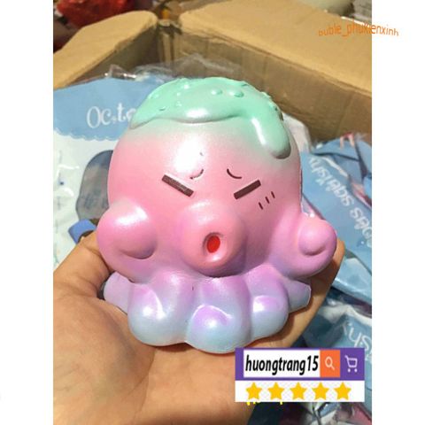 Đồ Chơi Squishy Lớn JUMBO Hình Bạch Tuộc Xốp Phối Màu - Đồ Chơi Giảm Stress Dễ Thương Cho Bé Từ 5 Tuổi