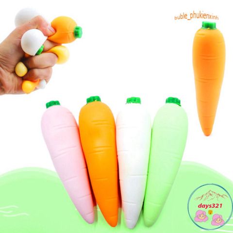 Đồ Chơi Bóp Tay Squishy Cà Rốt Mochi - Đồ Chơi Giảm Stress Dễ Thương, An Toàn Cho Trẻ Em và Người Lớn