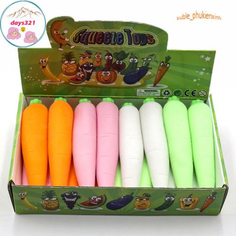 Đồ Chơi Bóp Tay Squishy Cà Rốt Mochi - Đồ Chơi Giảm Stress Dễ Thương, An Toàn Cho Trẻ Em và Người Lớn