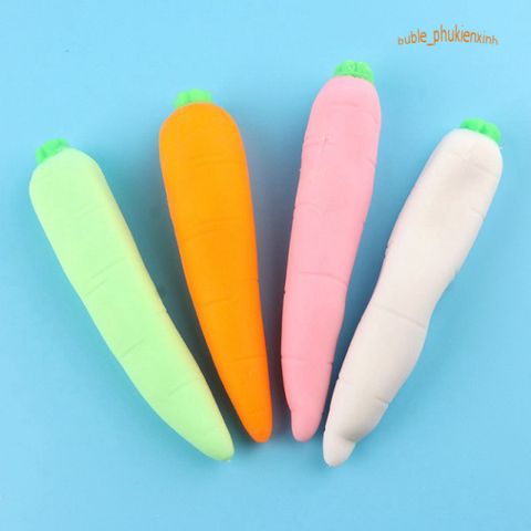 Đồ Chơi Bóp Tay Squishy Cà Rốt Mochi - Đồ Chơi Giảm Stress Dễ Thương, An Toàn Cho Trẻ Em và Người Lớn
